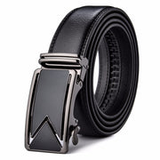 West Louis™ Cowhide Leather Luxury Automatic Buckle Belt