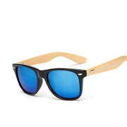 Retro Bamboo Wood Classic Wayfarer Style Sunglasses Wood - West Louis