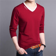 West Louis™ V-neck T-Shirt Red / S - West Louis