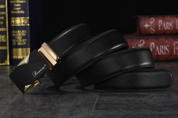 West Louis™ Cowskin Genuine Luxury Leather Belt  - West Louis