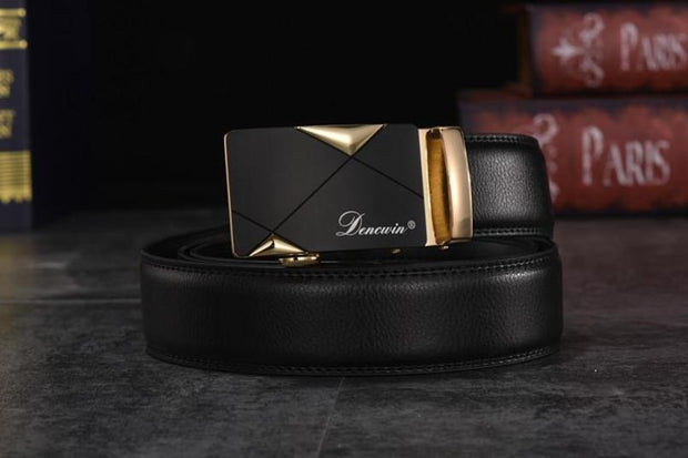 West Louis™ Cowskin Genuine Luxury Leather Belt  - West Louis