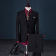 West Louis™ - Luxury Slim Fit 3-pieces Suit Black / S - West Louis