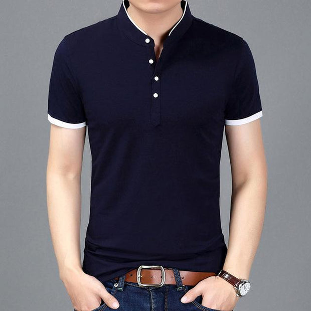 West Louis™ Casual Polo Shirts Navy / S - West Louis