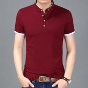 West Louis™ Casual Polo Shirts Wine Red / S - West Louis