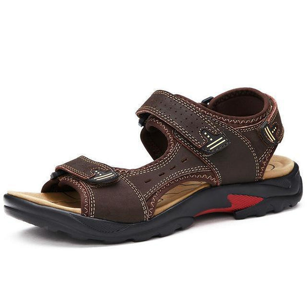 West Louis™ Leisure Genuine Leather Sandals Dark brown / 6.5 - West Louis