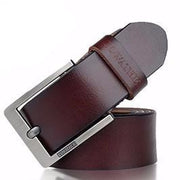 West Louis™ Vintage Style Pin Buckle Cow Genuine Leather Belt  - West Louis