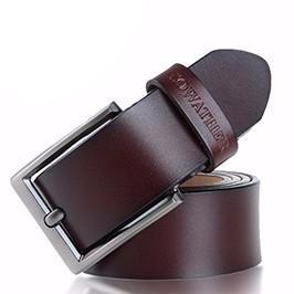 West Louis™ Vintage Style Pin Buckle Cow Genuine Leather Belt  - West Louis