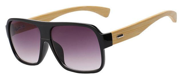 Bamboo Square Sunglasses Black - West Louis