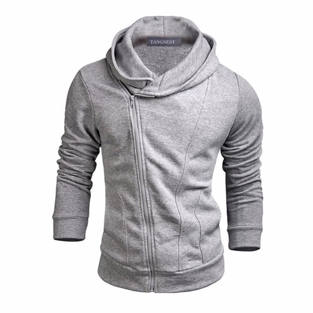 West Louis™ Solid Fleece Zipper Sweatshirt Gray / M - West Louis