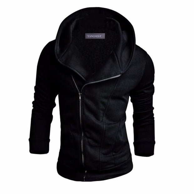 West Louis™ Solid Fleece Zipper Sweatshirt Black / M - West Louis