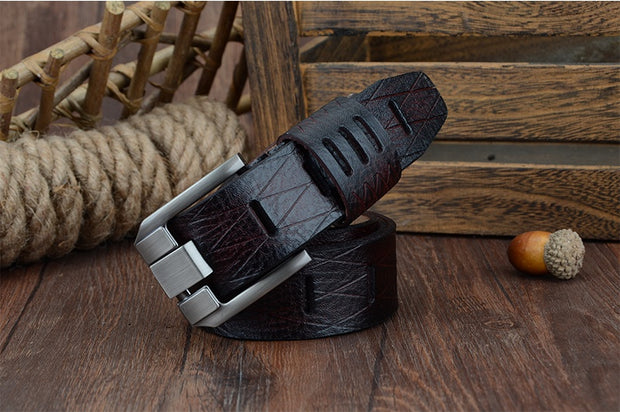 West Louis™ Cow Leather Pin Buckle Belt