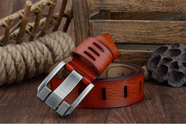 West Louis™ Cow Leather Pin Buckle Belt