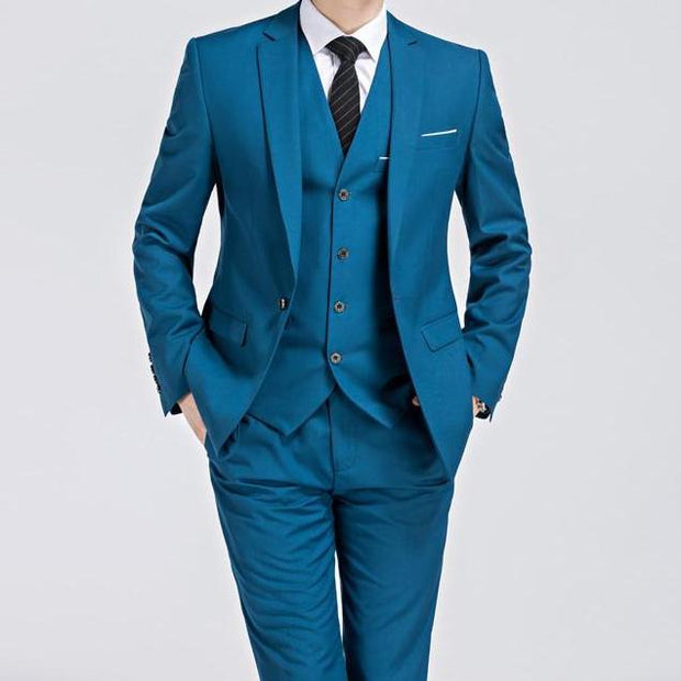 West Louis™ - Luxury Slim Fit 3-pieces Suit  - West Louis