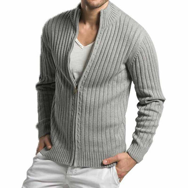 West Louis™ Casual Style Stand Collar Whole Cotton Sweater