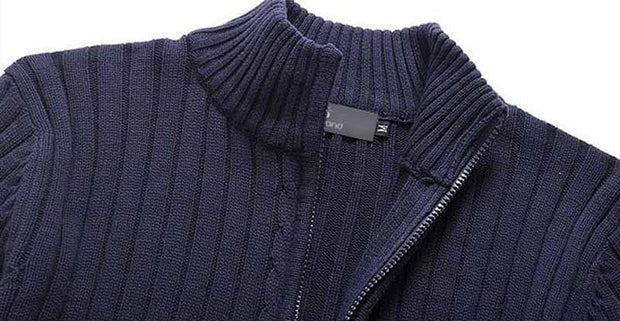 West Louis™ Casual Style Stand Collar Whole Cotton Sweater