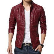 West Louis™ PU leather Biker Jacket Red / M - West Louis