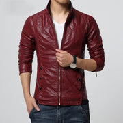 West Louis™ PU leather Biker Jacket  - West Louis