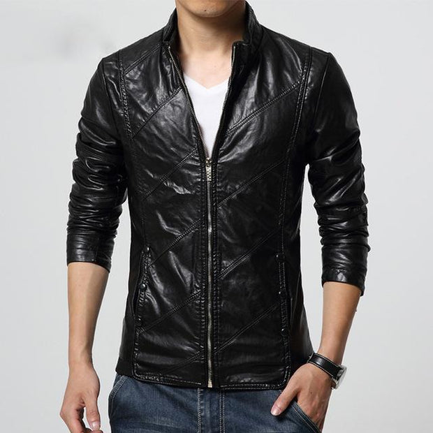 West Louis™ PU leather Biker Jacket Black / M - West Louis