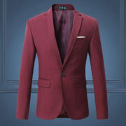 West Louis™ Terno Designer Blazer Wine Red / M - West Louis