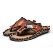 West Louis™ Handmade Cow Genuine Leather Slippers Brown / 10 - West Louis
