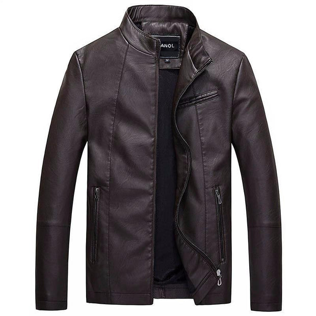 West Louis™ Bomber Leather Men Jackets Coffee / S - West Louis