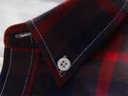 West Louis™ Plaid Turn-down Collar Shirt  - West Louis