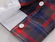 West Louis™ Plaid Turn-down Collar Shirt  - West Louis