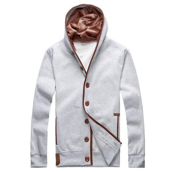 West Louis™ Men Autumn Hooded Overcoat White / M - West Louis