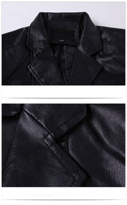 West Louis™ Soft PU Leather Male Blazer  - West Louis