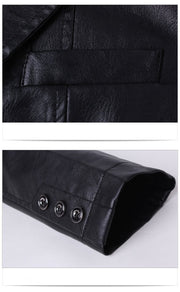 West Louis™ Soft PU Leather Male Blazer  - West Louis