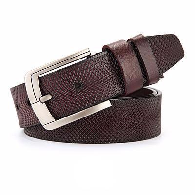 West Louis™ Fancy Vintage Leather Belt B brown / 95cm  less 27 Incn - West Louis