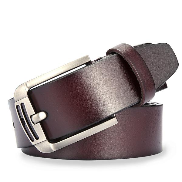 West Louis™ Fancy Vintage Leather Belt C brown / 95cm  less 27 Incn - West Louis