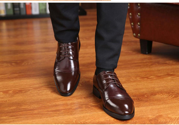 West Louis™ Oxfords Gentlemen Dress Leather Shoes  - West Louis