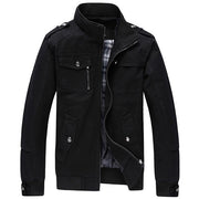 West Louis™ Multi-pocket Mandarin Collar Men Jacket Black / M - West Louis