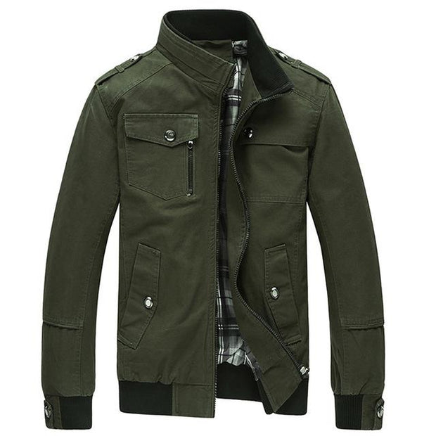 West Louis™ Multi-pocket Mandarin Collar Men Jacket Army green / M - West Louis