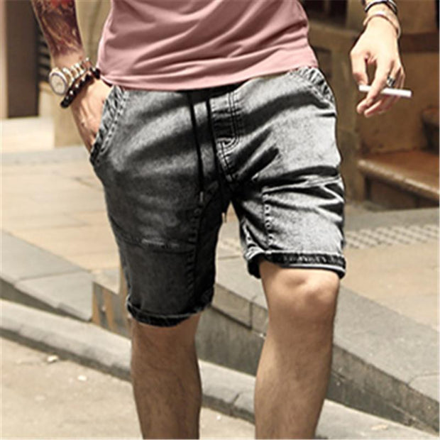 West Louis™ Elastic Waist Denim Shorts  - West Louis