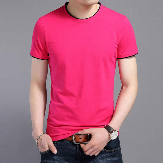 West Louis™ Summer O-Neck Short Sleeve T-Shirt Pink / S - West Louis