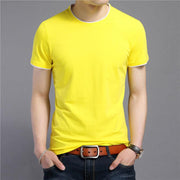 West Louis™ Summer O-Neck Short Sleeve T-Shirt Yellow / S - West Louis
