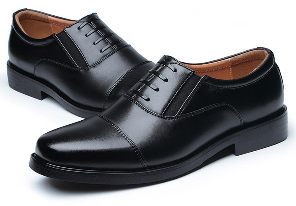 West Louis Gentlemen Leather Business Style Dress Shoes Black / 9.5