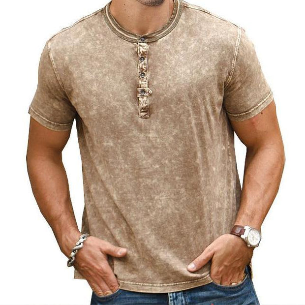 West Louis™ Vintage Cotton Solid T-Shirt  - West Louis