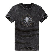 West Louis™ Brand O-Neck Pure Cotton T-shirt Dark Grey / XS - West Louis