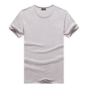 West Louis™  V-Neck Slim Fit Pure Cotton T-shirt Gray / XS - West Louis