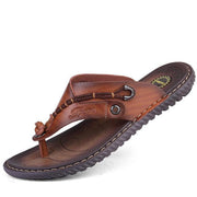 West Louis™ Luxury  Microfiber Leather Slippers Brown / 6.5 - West Louis