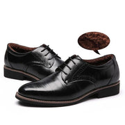 West Louis™ Brogues Lace-Up Bullock Shoes Black velvet / 11 - West Louis