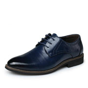 West Louis™ Brogues Lace-Up Bullock Shoes Navy blue / 6.5 - West Louis