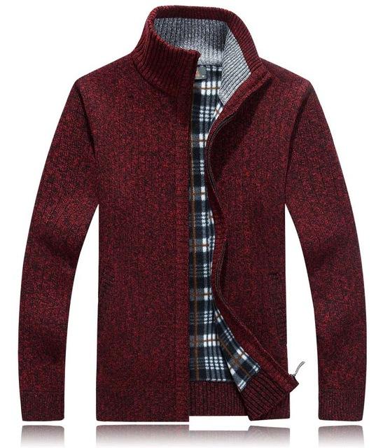 West Louis™ Zipper Turtleneck Cardigan Red / XL - West Louis