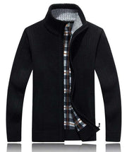 West Louis™ Zipper Turtleneck Cardigan Black / XL - West Louis