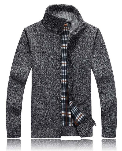 West Louis™ Zipper Turtleneck Cardigan Dark Grey / XL - West Louis