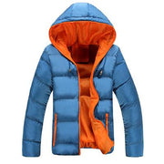 West Louis™ Parka Warm  Hooded Padded Jacket Blue Orange / L - West Louis
