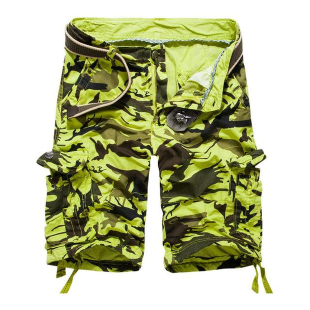 West Louis™ Camouflage Cotton Cargo Shorts Green / 34 - West Louis